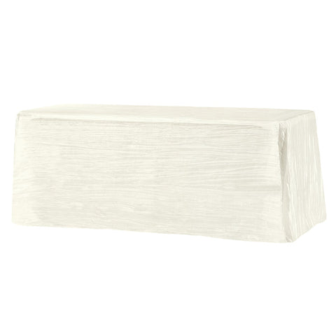 Accordion Crinkle Taffeta 90"x132" Rectangular Tablecloth - Ivory