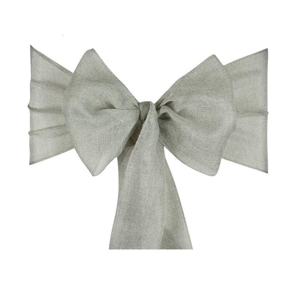 22cm x 280cm Plain Hessian Chair Sashes(Pack of 10)