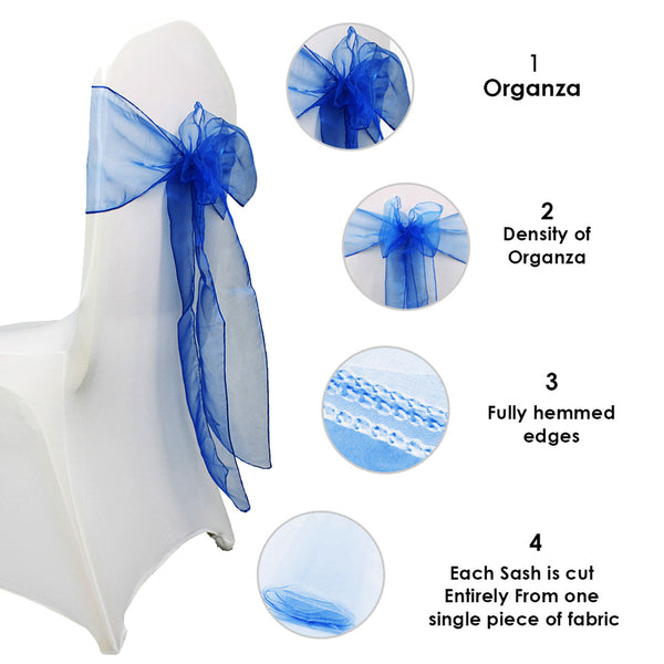 7" x 108" Organza Chair Sash