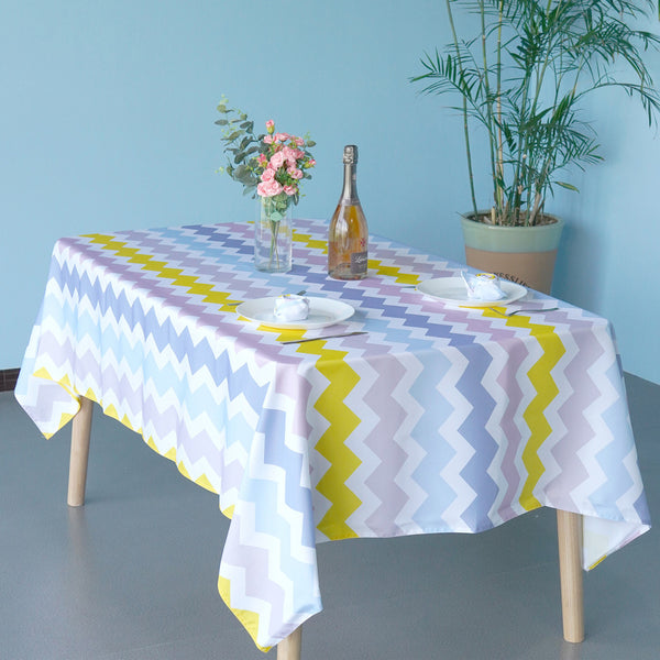 Multi Color Rectangle Waterproof Polyester Tablecloth