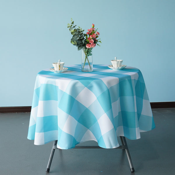 Multi Color Round Waterproof Polyester Tablecloth