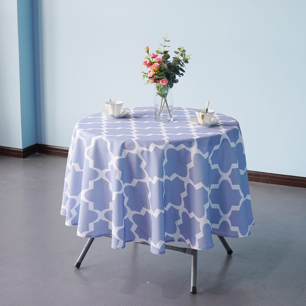 Multi Color Round Waterproof Polyester Tablecloth