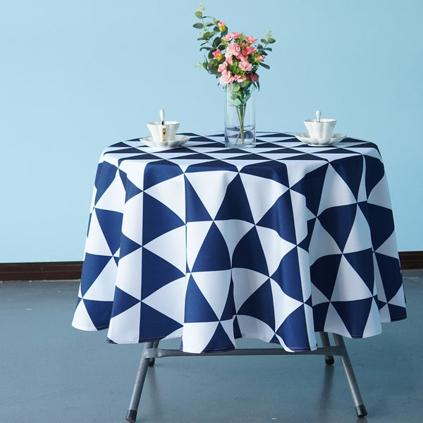 Multi Color Round Waterproof Polyester Tablecloth