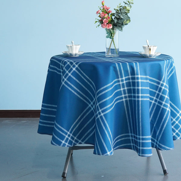 Multi Color Round Waterproof Polyester Tablecloth