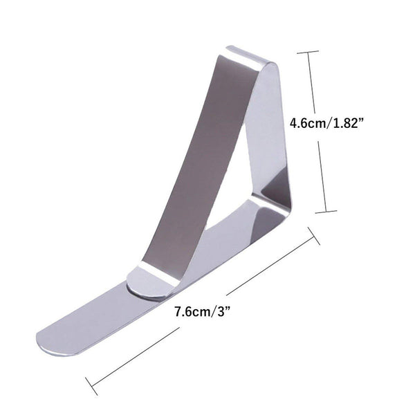 Stainless Steel Tablecloth Clips - 4pcs