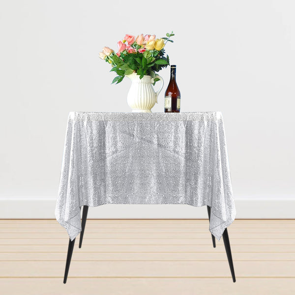 Multi Color Square Sequin Sparkly Tablecloth