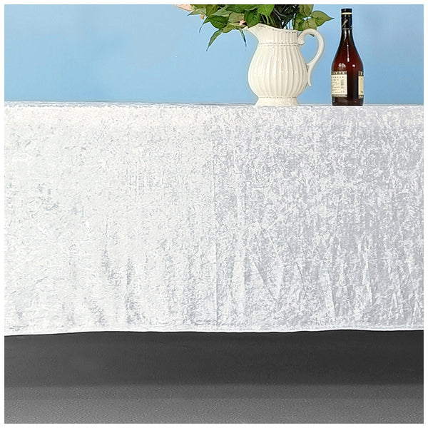 Multi Color Square Crushed Velvet Tablecloth