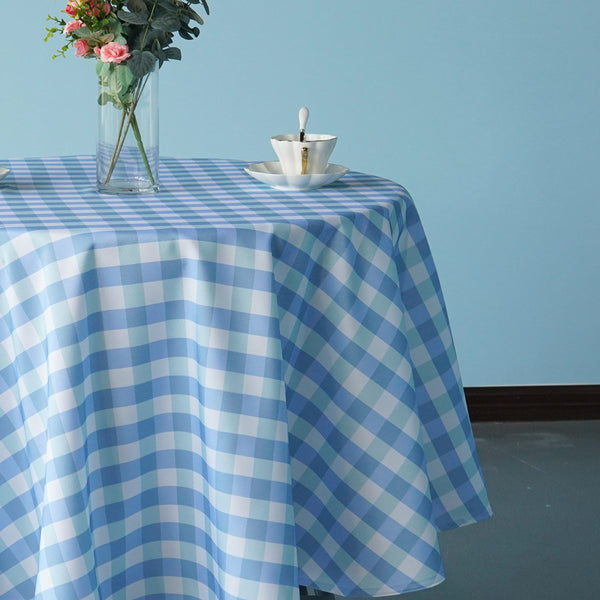 Multi Color Round Waterproof Polyester Tablecloth