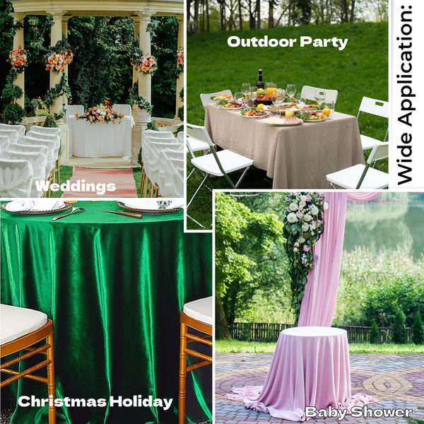 Multi Color Square Crushed Velvet Tablecloth