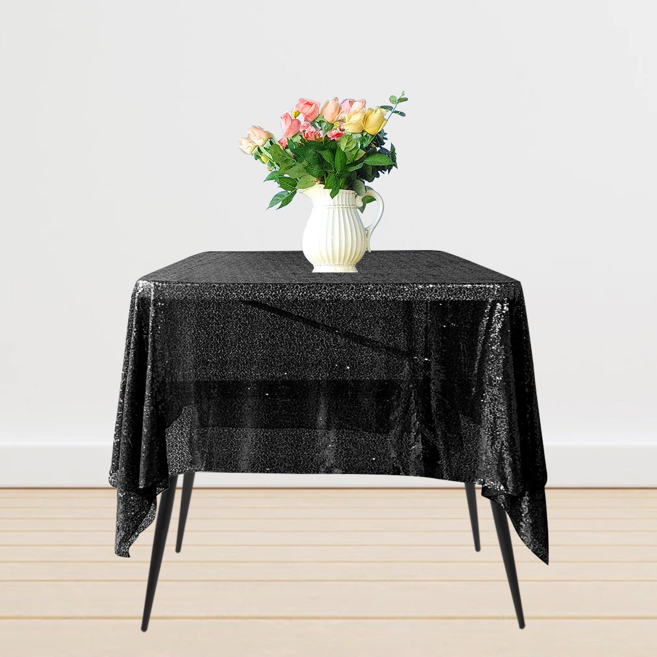 Multi Color Square Sequin Sparkly Tablecloth