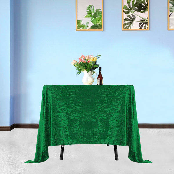 Multi Color Square Crushed Velvet Tablecloth