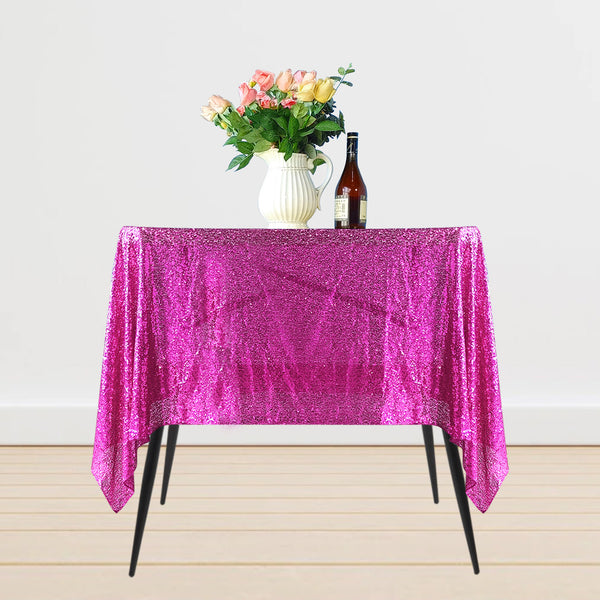 Multi Color Square Sequin Sparkly Tablecloth