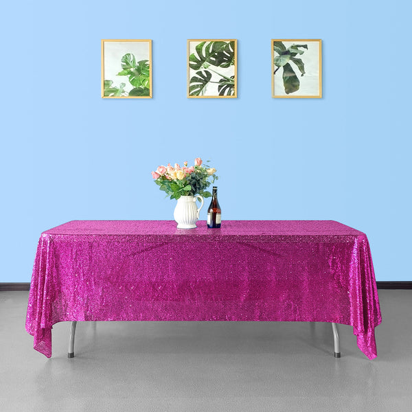 Multi Color Rectangle Sequin Sparkly Tablecloth