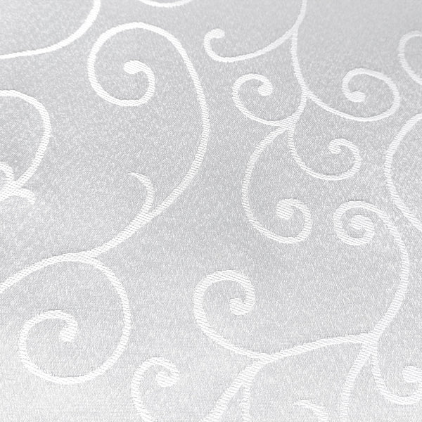 Multi Color White Rectangle Damask Polyester Tablecloth