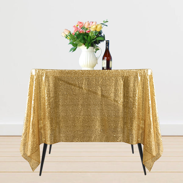 Multi Color Square Sequin Sparkly Tablecloth