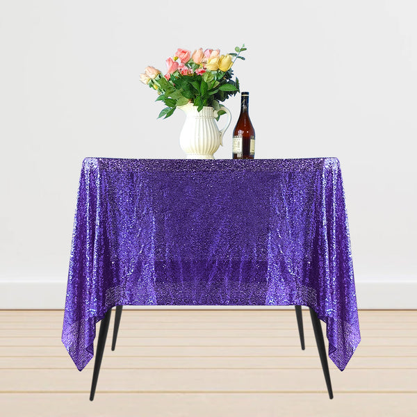 Multi Color Square Sequin Sparkly Tablecloth