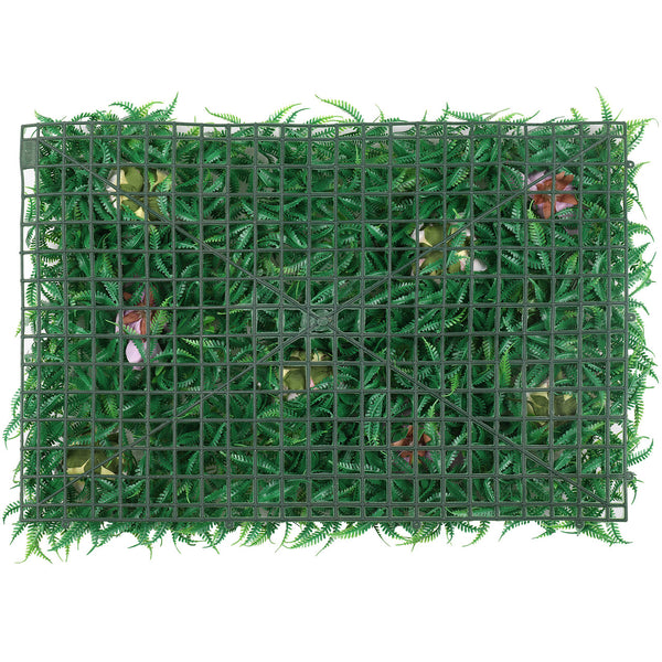 Artificial Flower Panel - Green Grass with Lavender & Titanic Roses