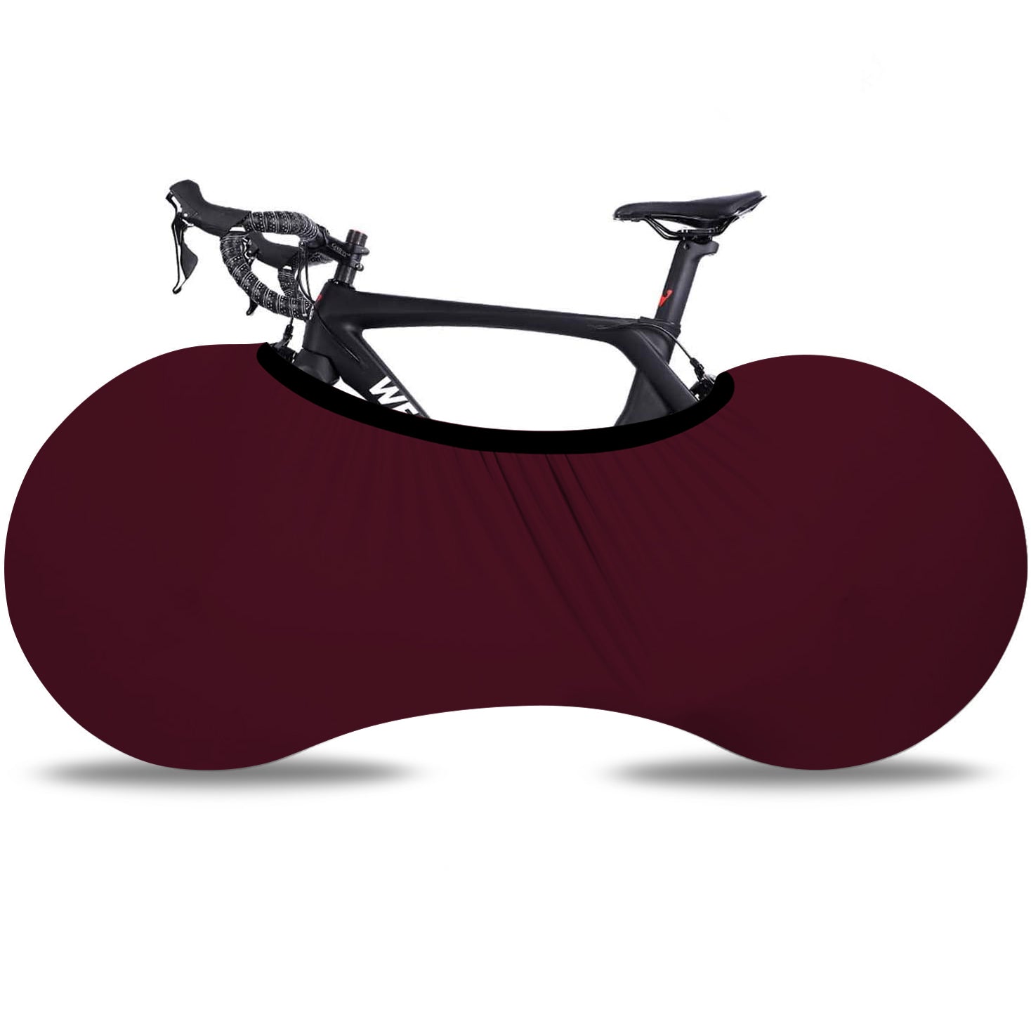 New Burgundy Indoor Bike Cover Washable Elastic Bike Wheel Cover Anti-Scratch Gear Wheel Tire Package for Adult Bike - kuogo