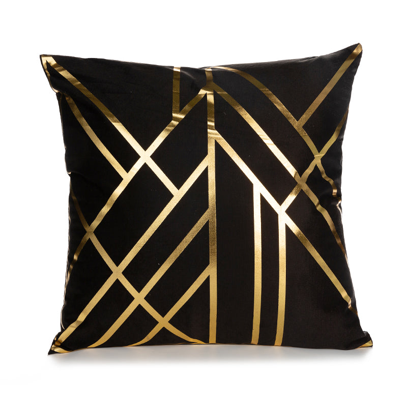 Gold Pillowslip Black And White Golden Painted Pillowcase Decorative Christmas Cushion Cover For Sofa Case Nap Pillowcases