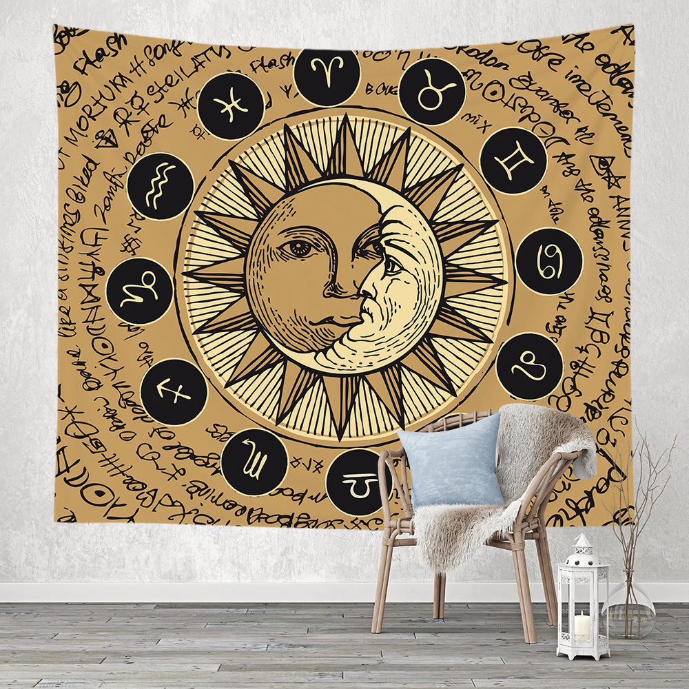 New Decorative Bohemian Polyester Tapestry Printed Wall White Tapestry Hanging cloth Wall Hanging Home Decor