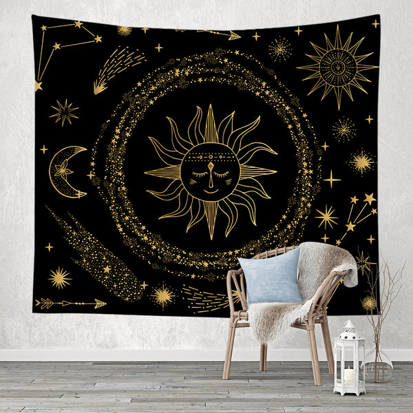 New Decorative Bohemian Polyester Tapestry Printed Wall White Tapestry Hanging cloth Wall Hanging Home Decor