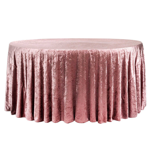 Multi Color Round Crushed Velvet Tablecloth