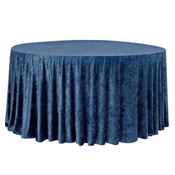 Multi Color Round Crushed Velvet Tablecloth