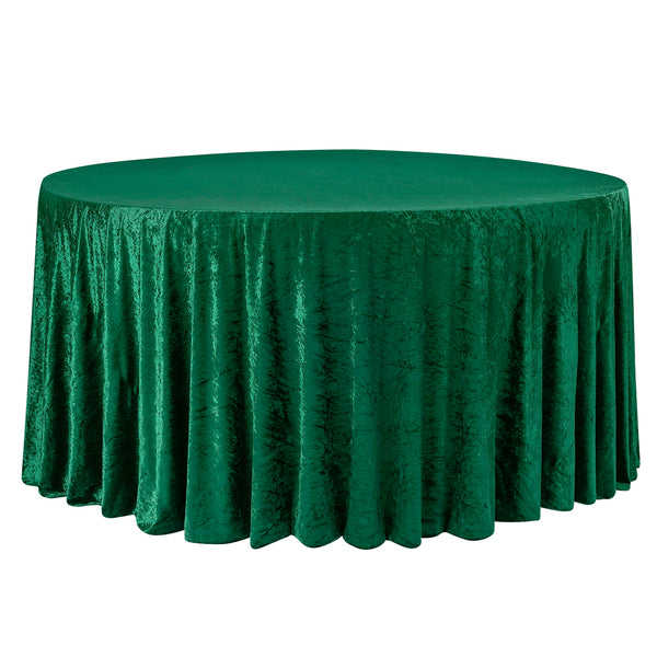 Multi Color Round Crushed Velvet Tablecloth