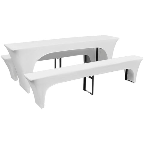 Fitted Spandex Stretch Beer Table Cover Bench Cover Set