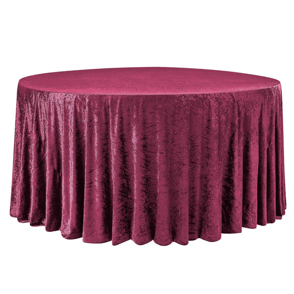 Multi Color Round Crushed Velvet Tablecloth