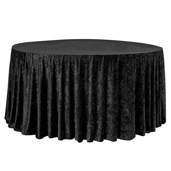 Multi Color Round Crushed Velvet Tablecloth