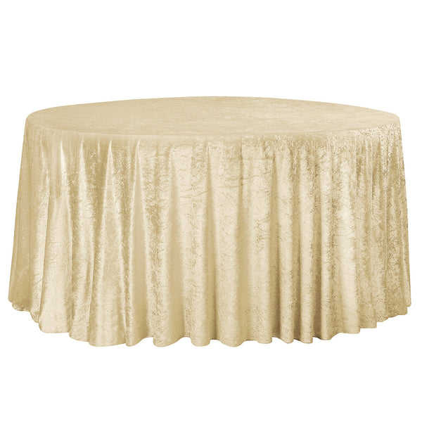 Multi Color Round Crushed Velvet Tablecloth