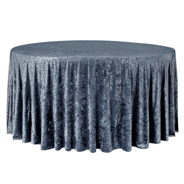 Multi Color Round Crushed Velvet Tablecloth