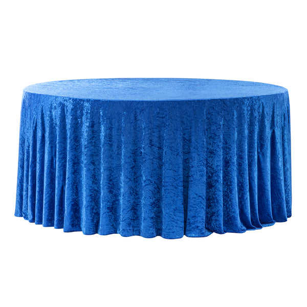 Multi Color Round Crushed Velvet Tablecloth